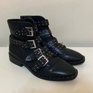 Forever 21 black studded ankle boots size 9